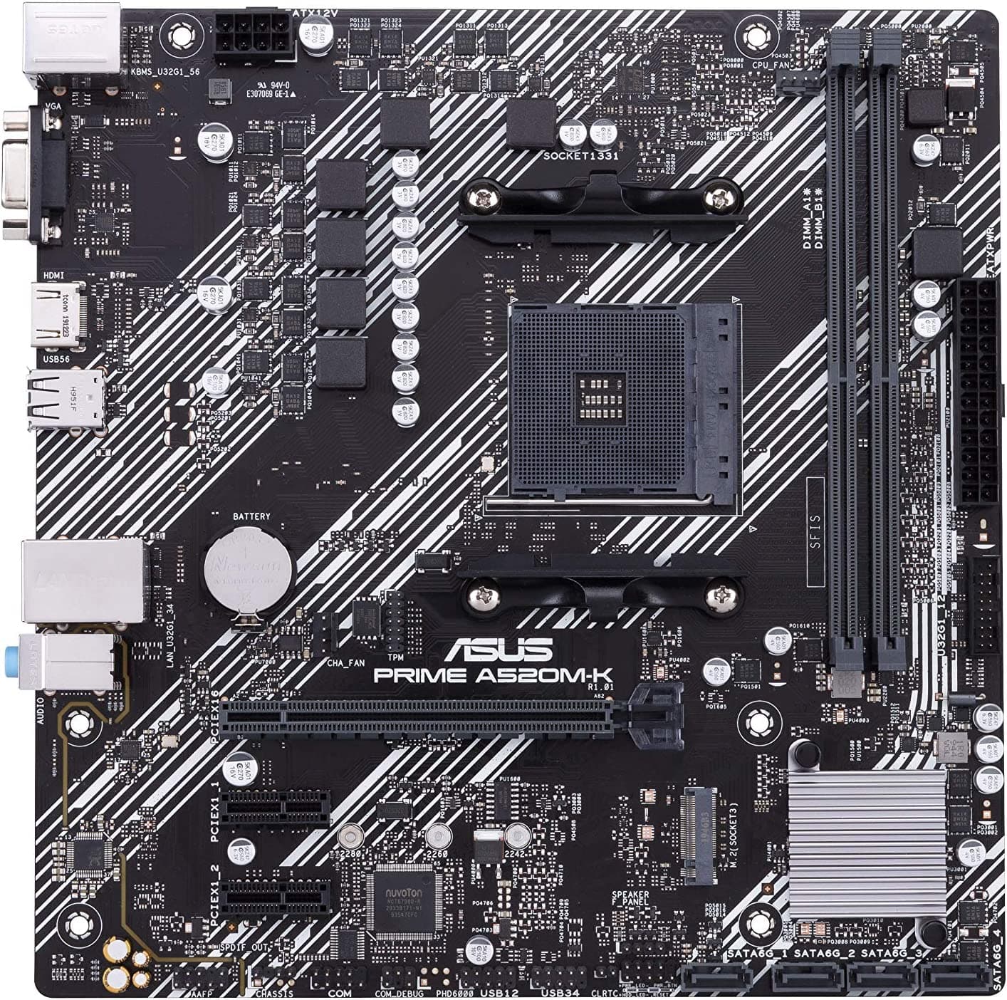 Asus PRIME A520M-K AMD® A320 AM4s Ryzen