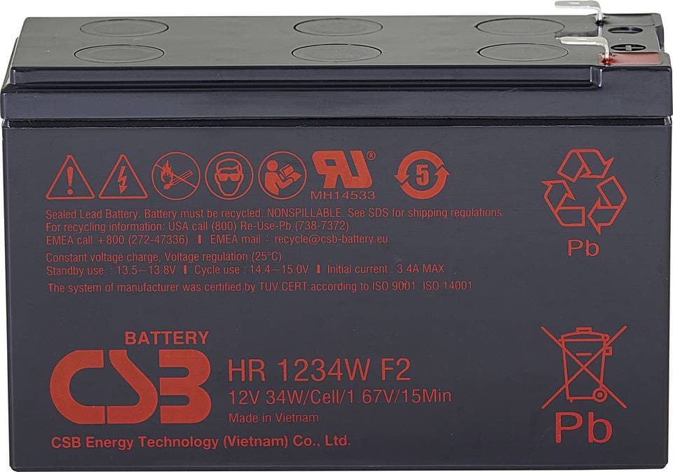 UPS Battery CSB (HR1234W F2) 12V 9Ah