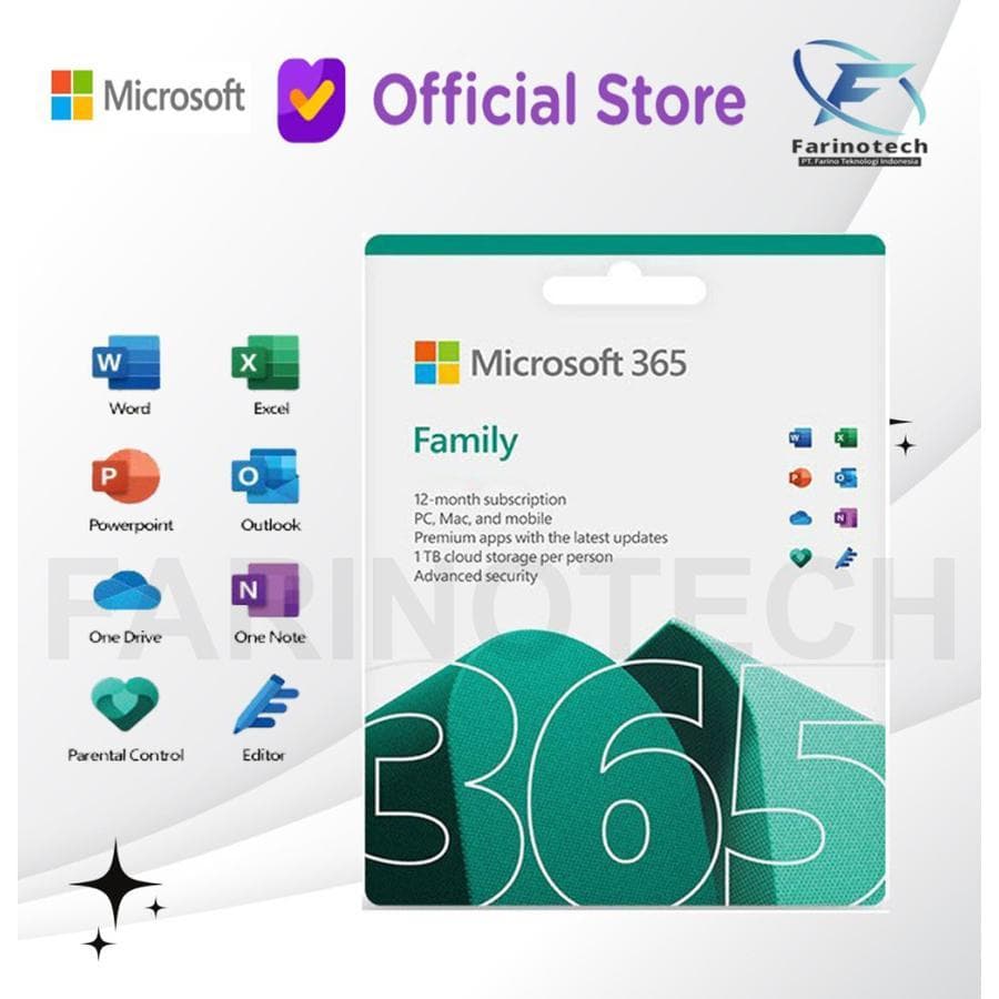 Microsoft 365 Family 32/64 AllLngSub PKLic 1YR Online CEE C2R NR(6GQ-00084) 5-Desktop 365 day license for home, Word, Excel, PowerPoint, OneNote, Outlook, Access (only for PC), Publisher (only for PC), 60 free minute fo Skype, Win10/11, MacOS, Android