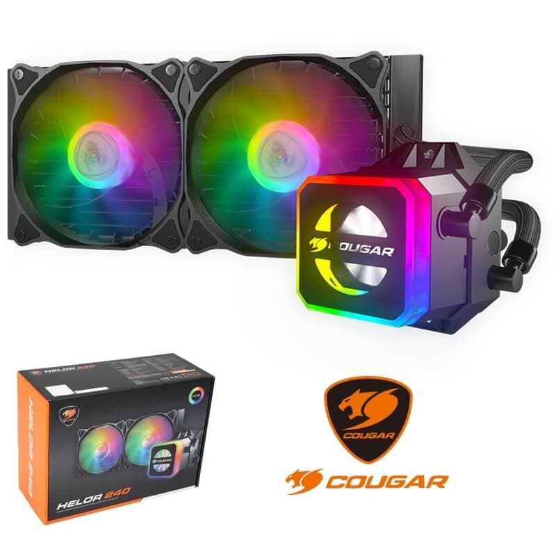 COUGAR HELOR 240LGA 20xx, 1366, 1200, 115xs, 775s, AM5/4, AM3+s...RJB LED light