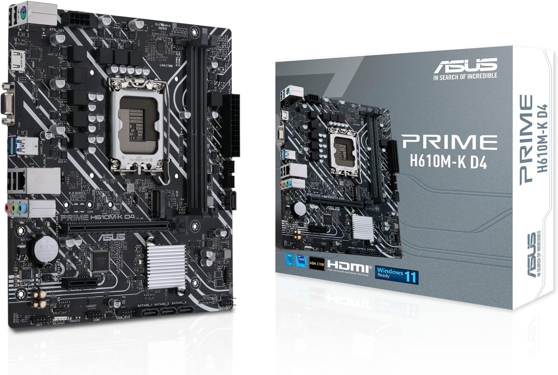 Asus Prime H610M-K D4 iH610 1700s DDR4 ready