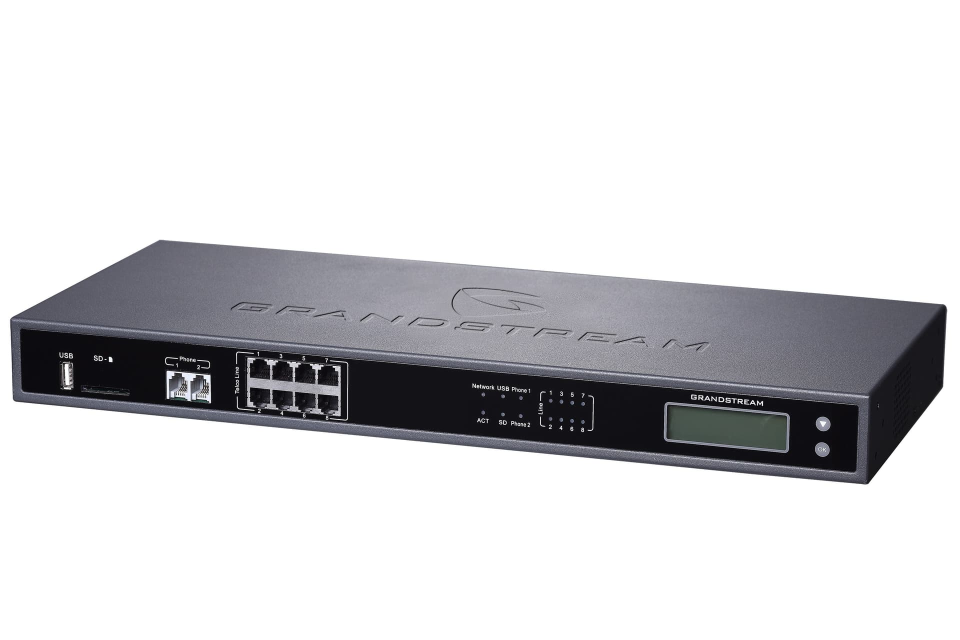 Grandstream UCM6208 8 ATE Phone Line, 100 one time call, 800 IP phone support