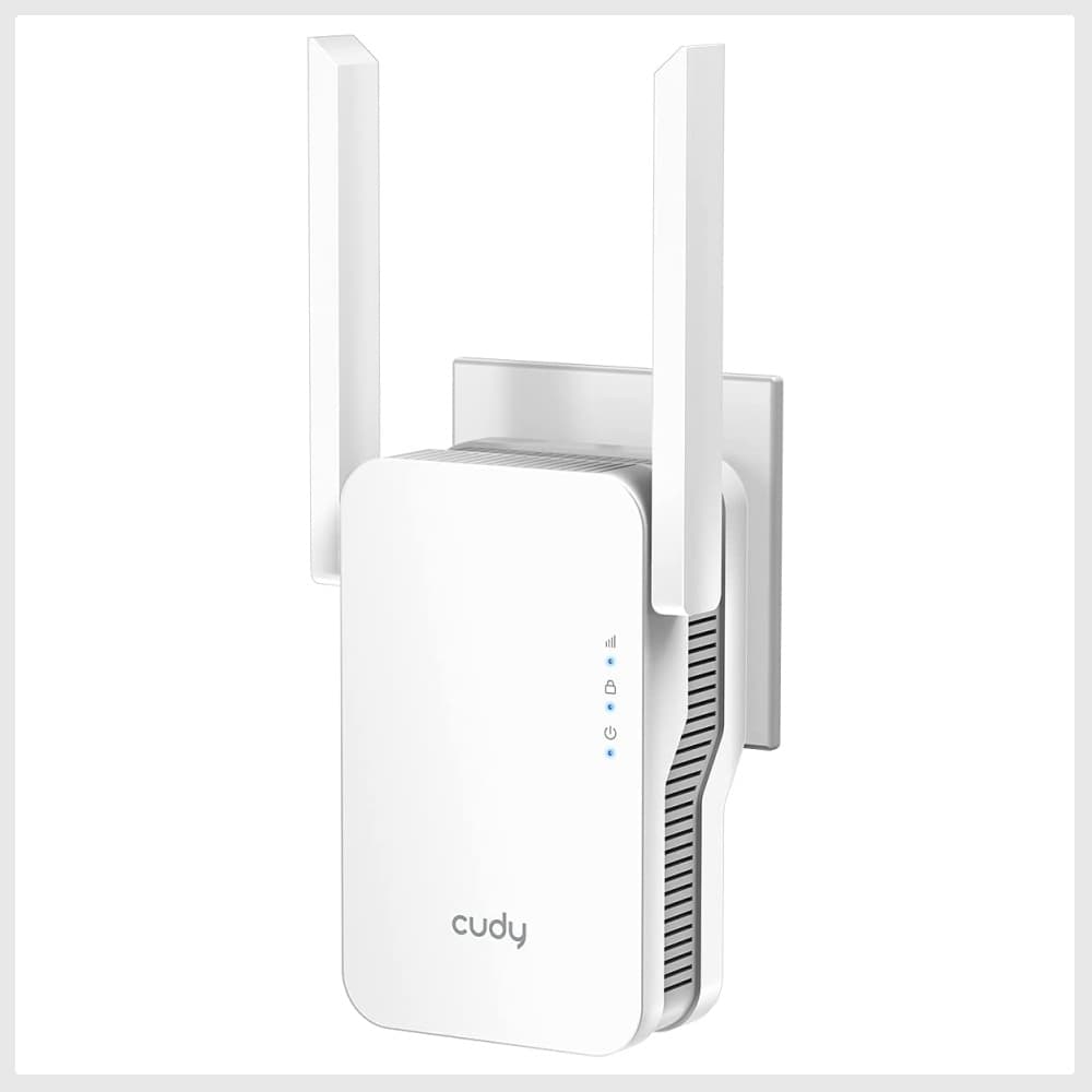 Wi-Fi 6 AX1800 Plugged Wi-Fi Range Extender Cudy RE1800 AX1800 2.4, 5GHz
