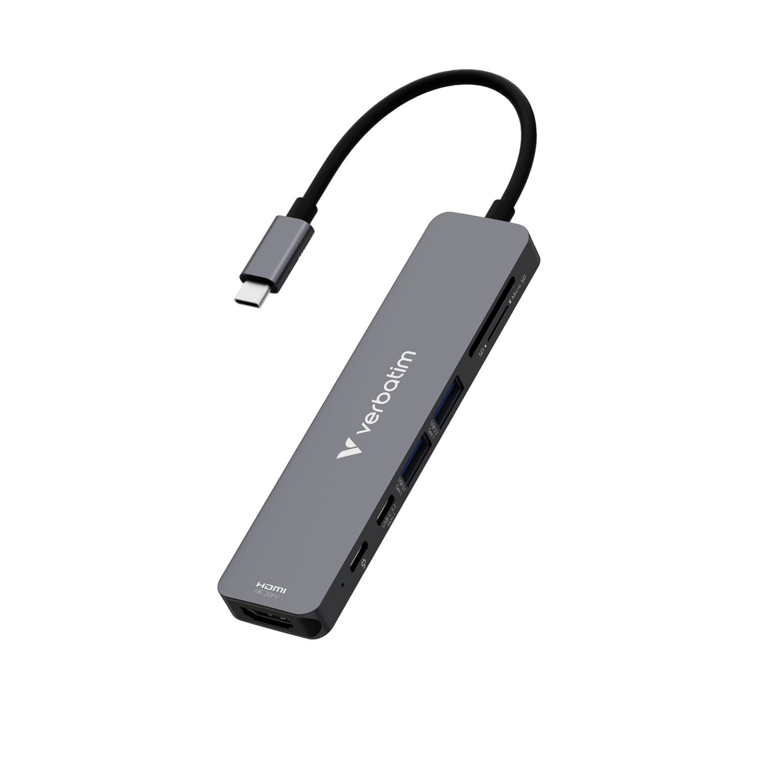 Type-C 10/100/1000 Gbt. LAN and Multiport HUB Verbatim USB-C Multiport HUB with LAN Type-C 10/100/1000 Gbt. LAN and Multiport HUB