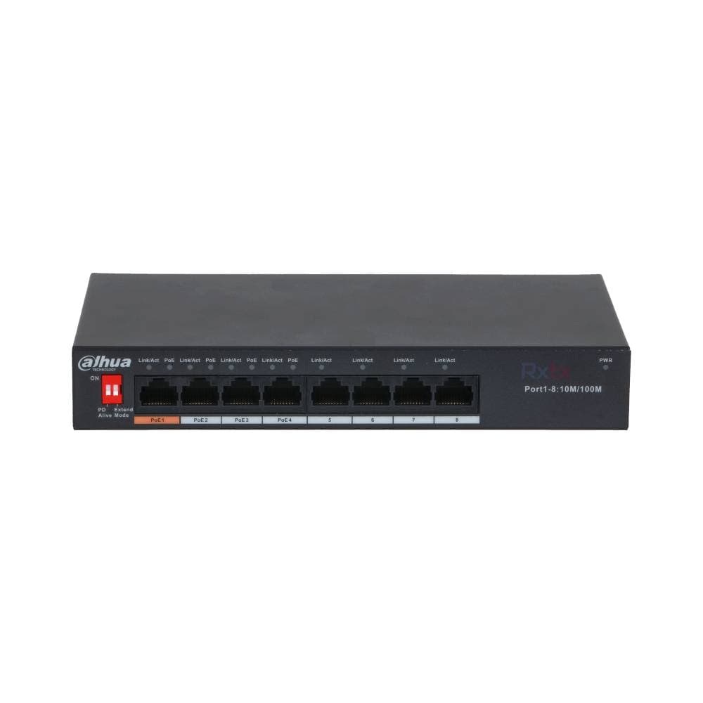 Dahua DH-PFS3008-8ET-60 8 port 10/100 switch with 4 port PoE