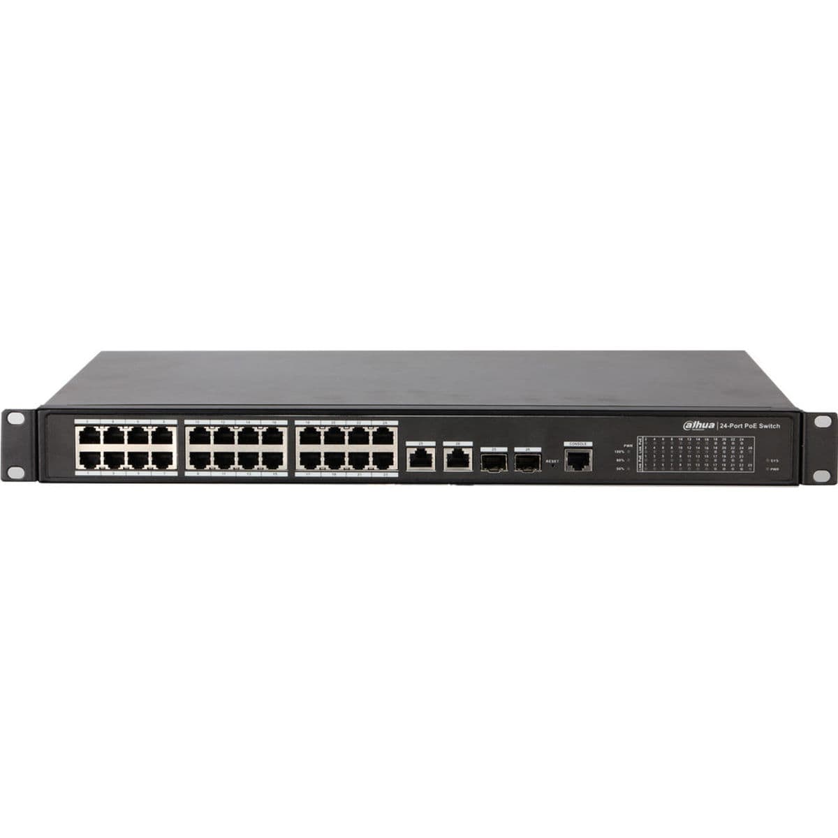 Dahua DH-PFS4226-24ET-240 24 port 10/100/1000 PoE switch + 2 port SFP Layer 2 network management PoE switch