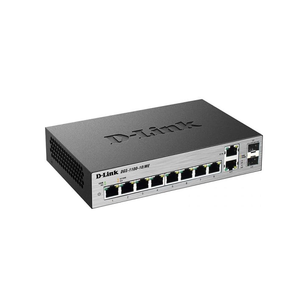 D-link DGS-1100-10ME/A2A 10/100/1000 8 port, Combo SFP 2port L2