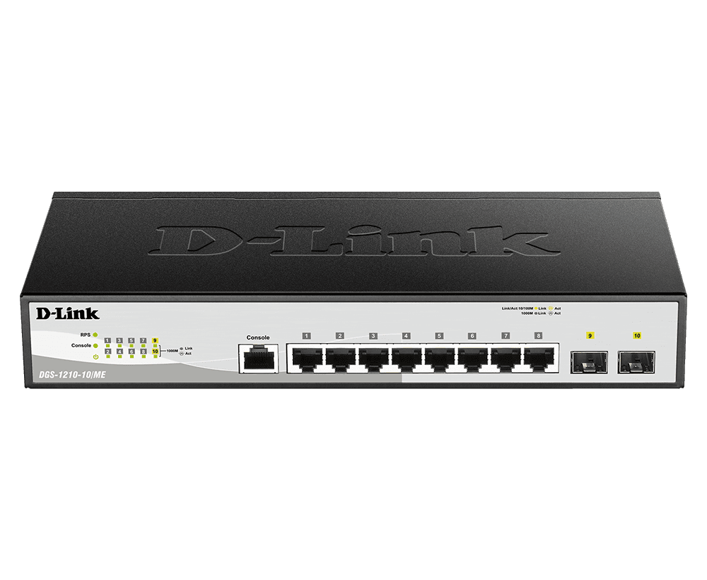 D-link DGS-1210-10/ME/A1A 10/100/1000 8 port, Combo SFP 2port L2+
