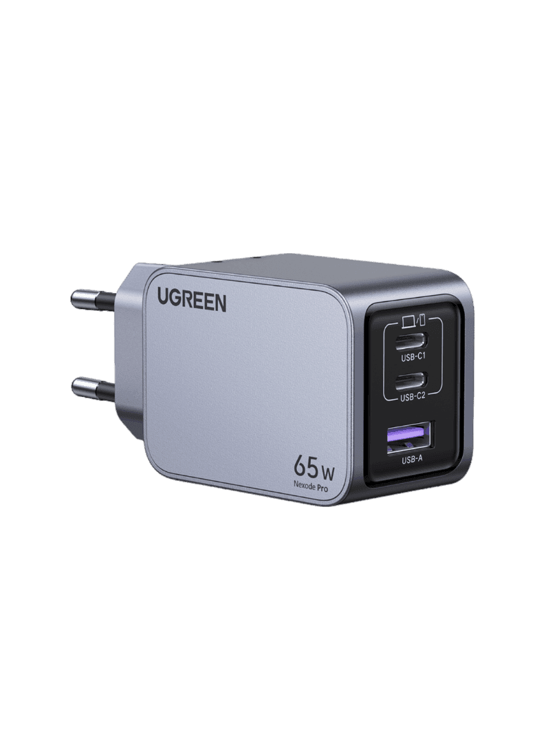 UGREEN Nexode Pro 65W Charger EU (10335) 220V to two USB-C and one USB-A 5V 65Wt Charger