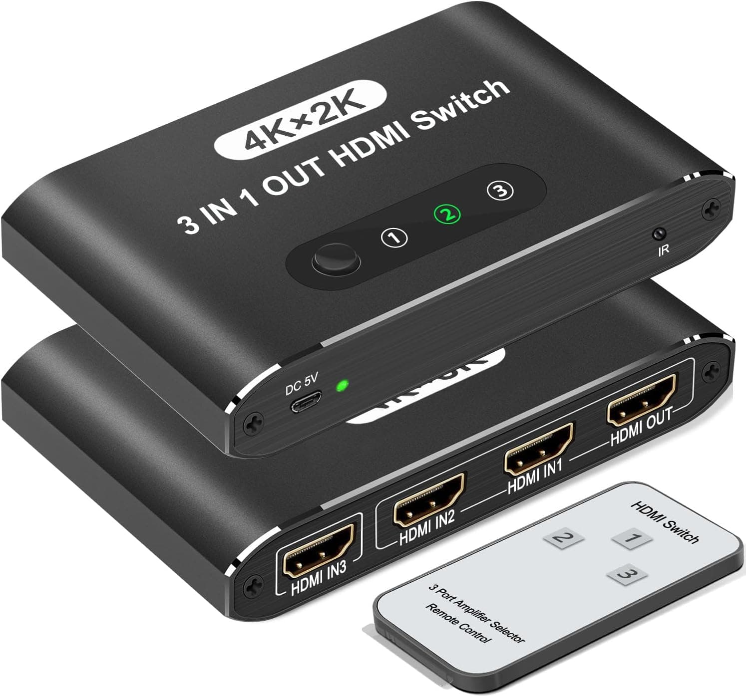 HDMI SwitcherHDMI Switcher 3 In 1 Out 4K 3840x2160 at 30Hz