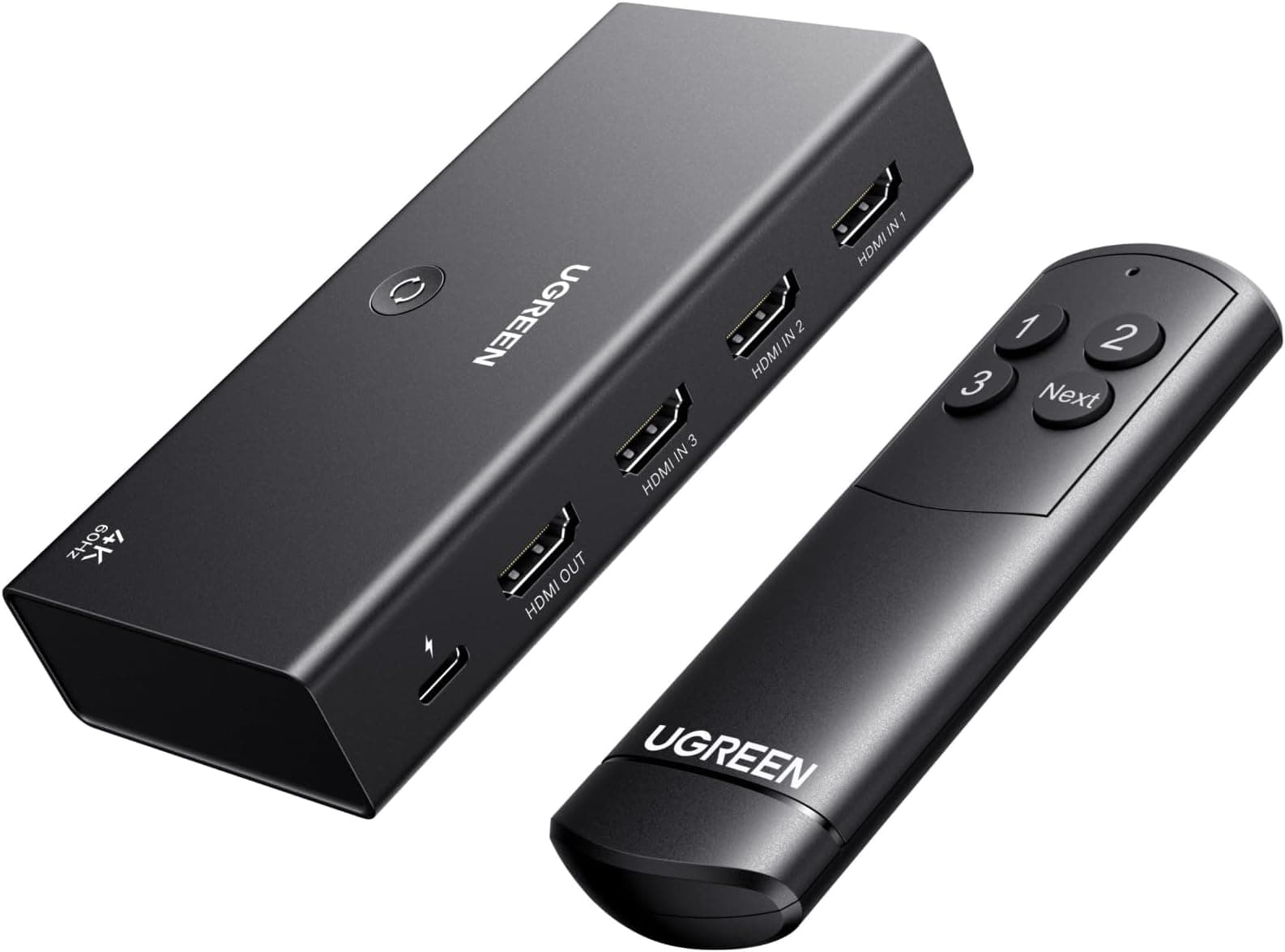 UGreen 50633 HDMI Switcher 3 In 1 Out 4K 3840x2160 at 30Hz