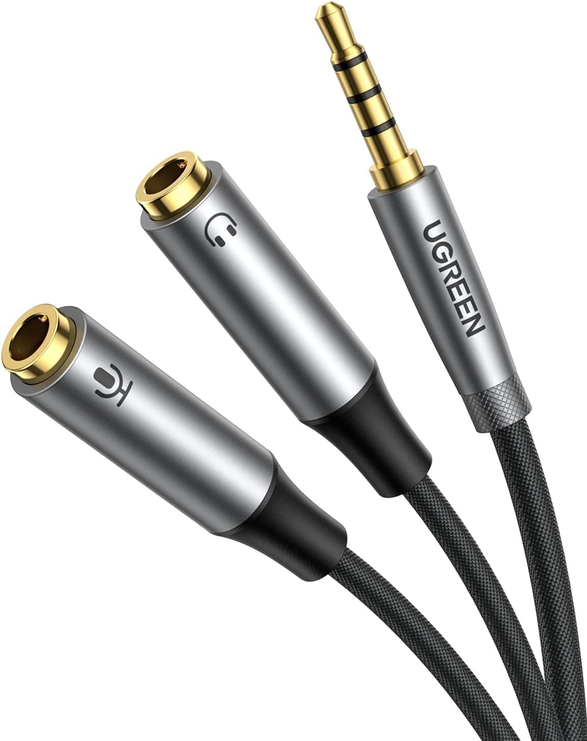 3.5mm audio adapter 2x 3pin to 4pin UGreen 306203.5mm audio cable - Headphone Splitter